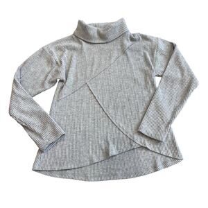 Maurices Evsie Gray Textured Turtleneck Sweater - Small